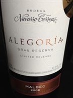 Malbec Navarro Correas Alegoria 2008